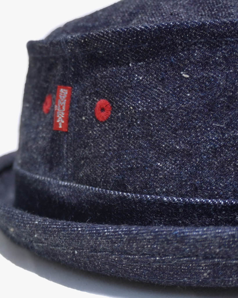 Samurai Jeans SJ401HT-15oz Pork Pie Hat - Indigo | Samurai Jeans Hats | JEANSTORE