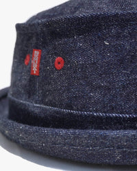 Samurai Jeans SJ401HT-15oz Pork Pie Hat - Indigo | Samurai Jeans Hats | JEANSTORE