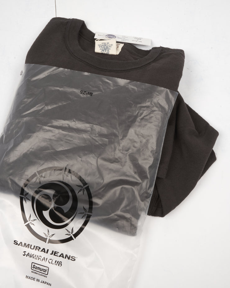 Samurai Jeans SJSLT-SC01 Japanese Cotton L/S T Shirt - Kuromame