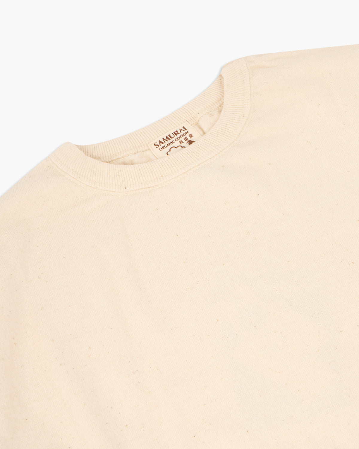 Samurai Jeans SJST-SC01 Japanese Cotton T Shirt - Natural | Samurai Jeans T Shirts | JEANSTORE