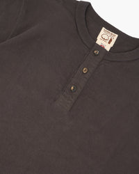 Samurai Jeans SJST-SC02 Japanese Cotton Henley - Kuromame | Samurai Jeans T Shirts | JEANSTORE
