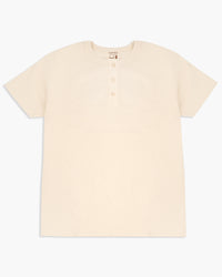 Samurai Jeans SJST-SC02 Japanese Cotton Henley - Natural | Samurai Jeans T Shirts | JEANSTORE