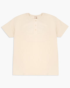 Samurai Jeans SJST-SC02 Japanese Cotton Henley - Natural