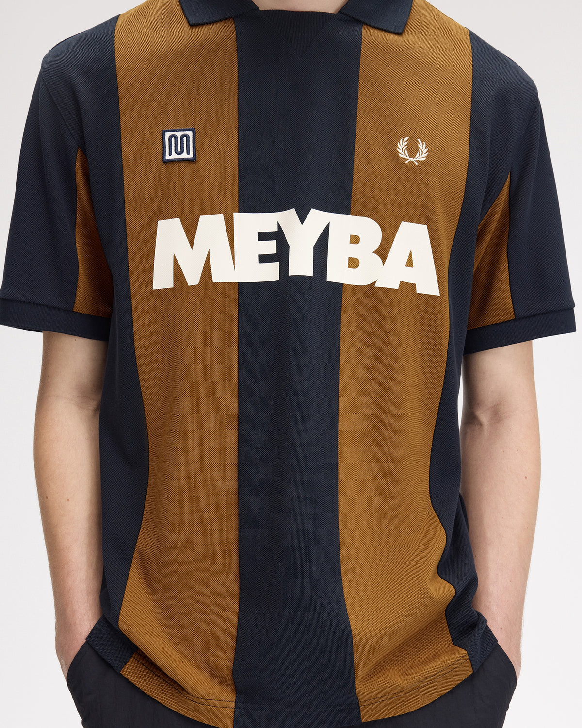 Fred Perry x Meyba Cut & Sew Polo Shirt - Navy