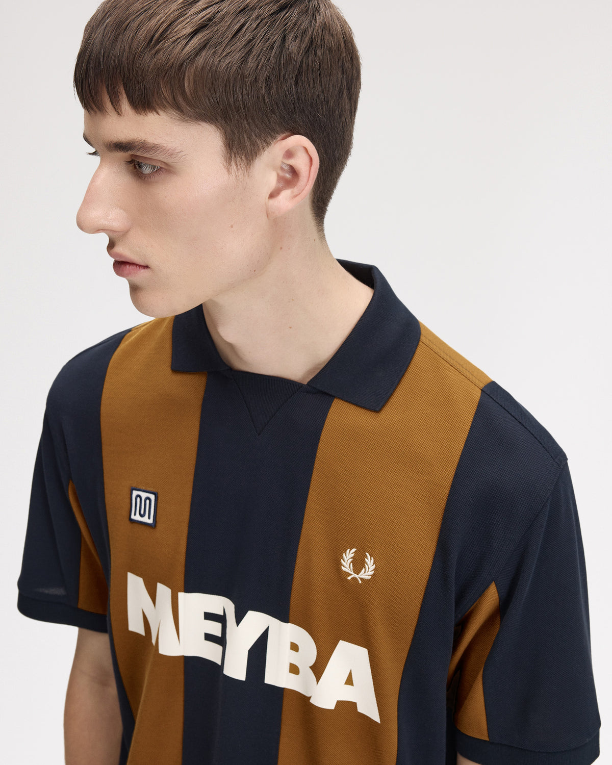 Fred Perry x Meyba Cut & Sew Polo Shirt - Navy