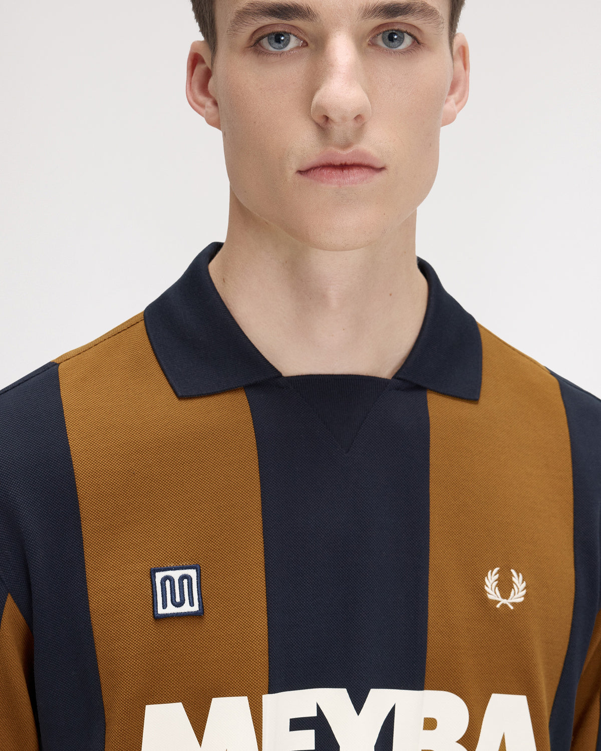 Fred Perry x Meyba Cut & Sew Polo Shirt - Navy