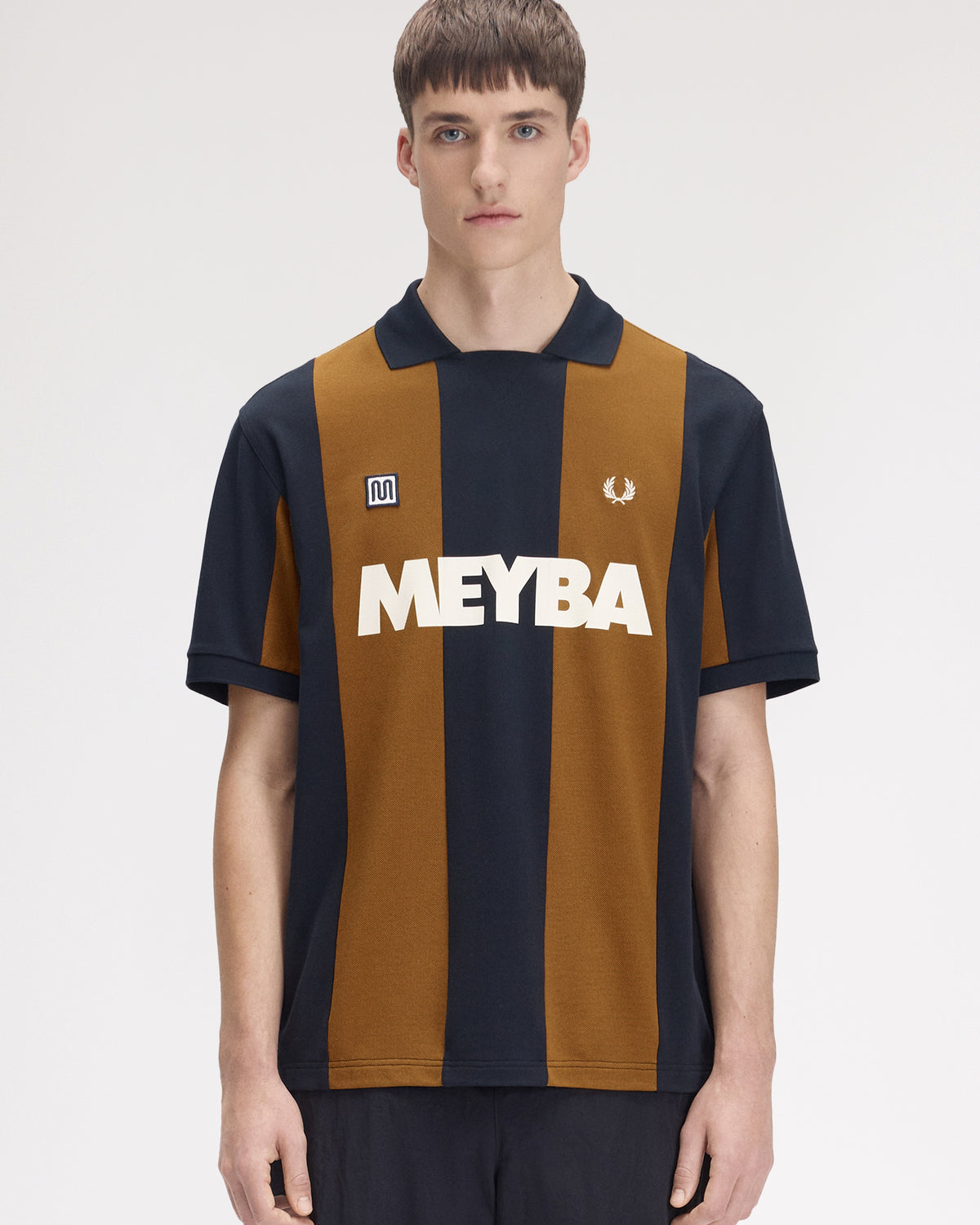 Fred Perry x Meyba Cut & Sew Polo Shirt - Navy