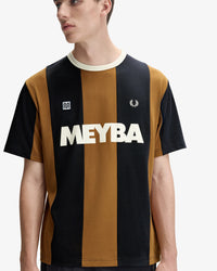Fred Perry x Meyba Striped Ringer T-Shirt - Dark Caramel