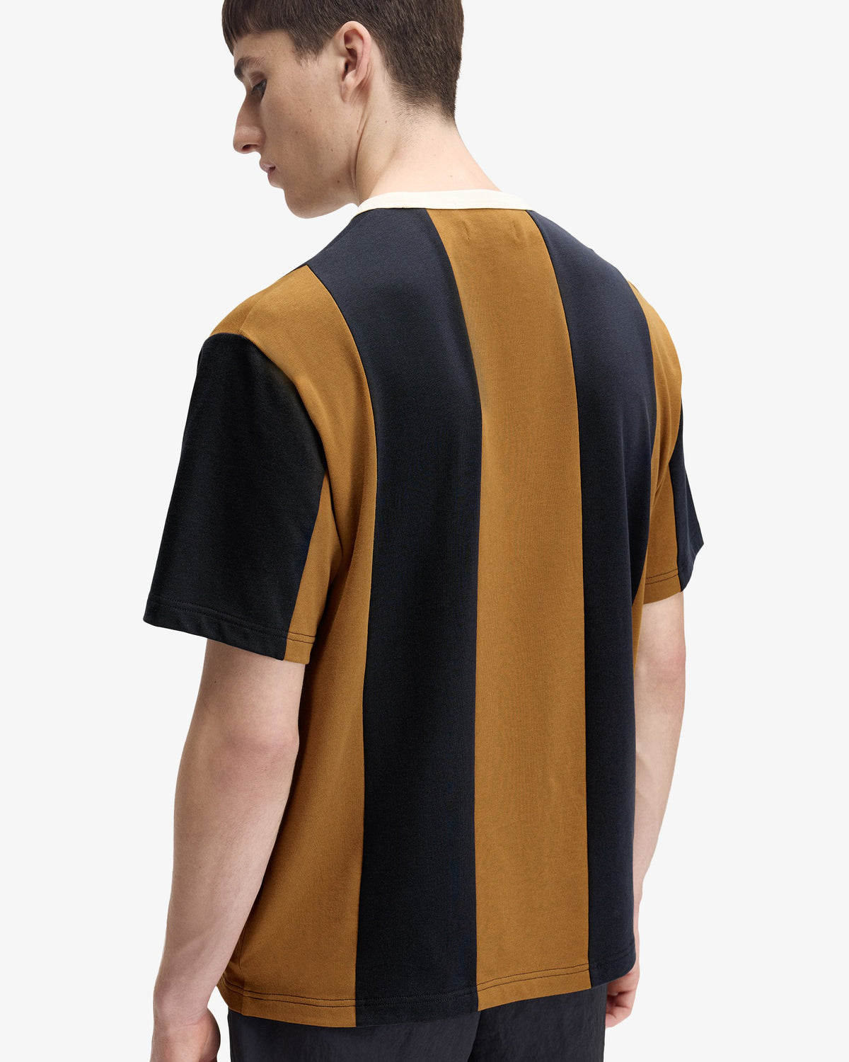 Fred Perry x Meyba Striped Ringer T-Shirt - Dark Caramel