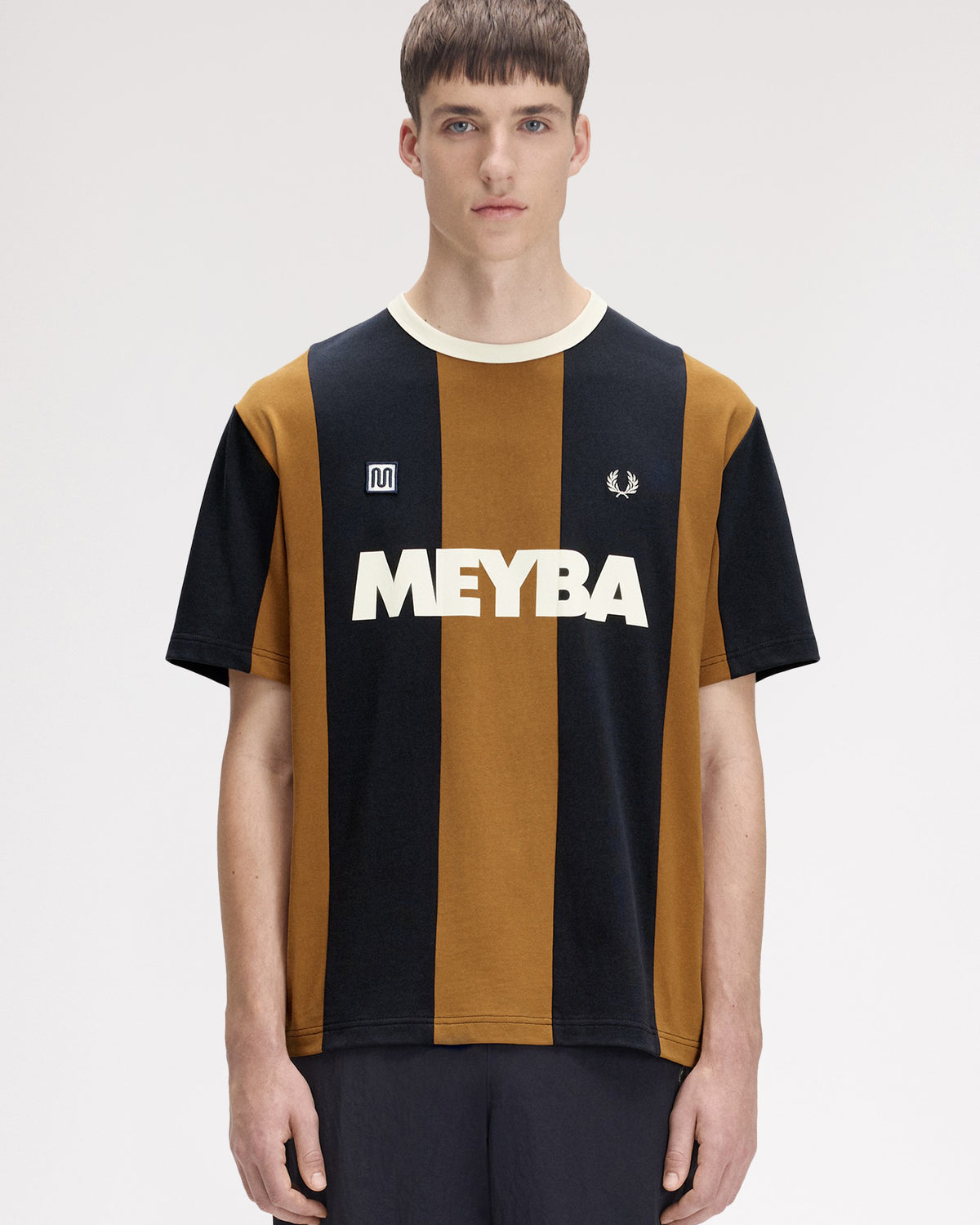 Fred Perry x Meyba Striped Ringer T-Shirt - Dark Caramel