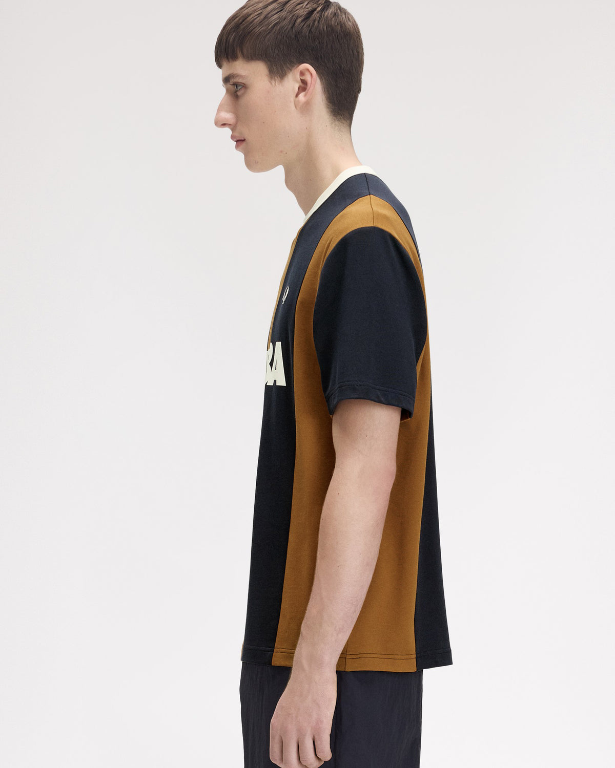 Fred Perry x Meyba Striped Ringer T-Shirt - Dark Caramel