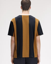 Fred Perry x Meyba Striped Ringer T-Shirt - Dark Caramel