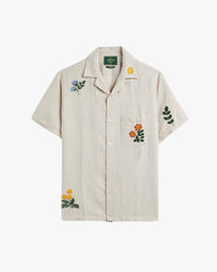 Portuguese Flannel Spring Embroidery Shirt - Ecru