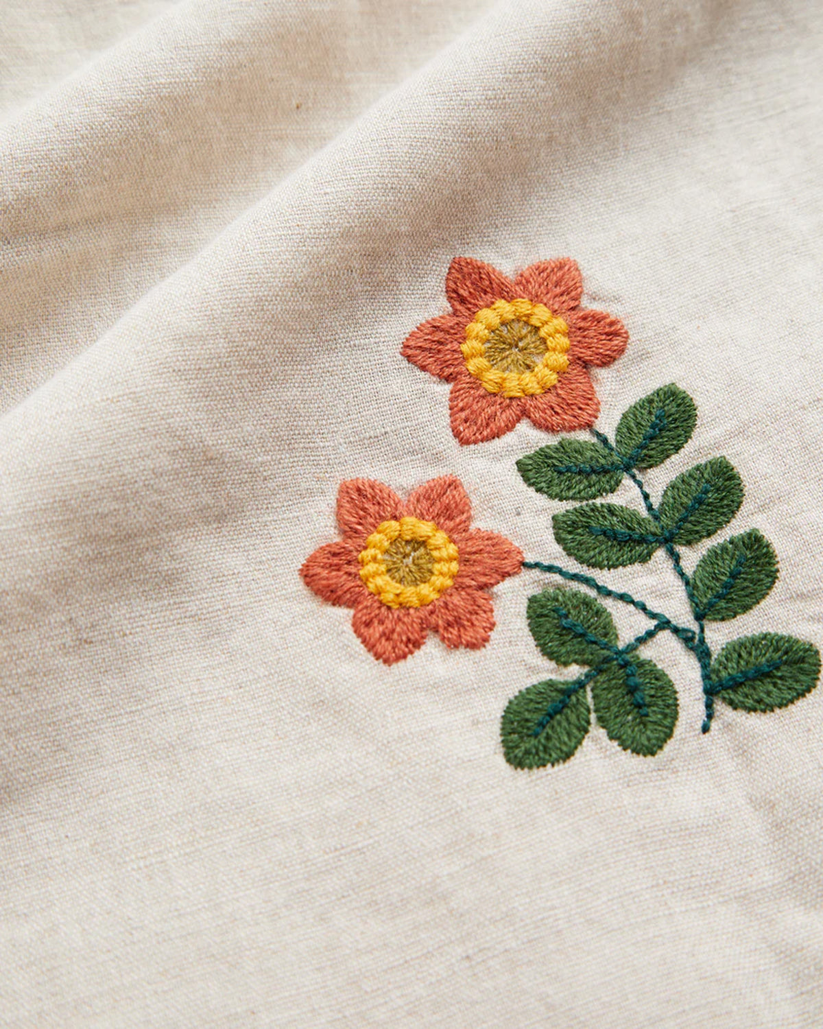 Portuguese Flannel Spring Embroidery Shirt - Ecru