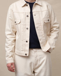 Dubbleware Type II Selvedge Denim Jacket - Ecru | Dubbleware Jackets & Coats | JEANSTORE