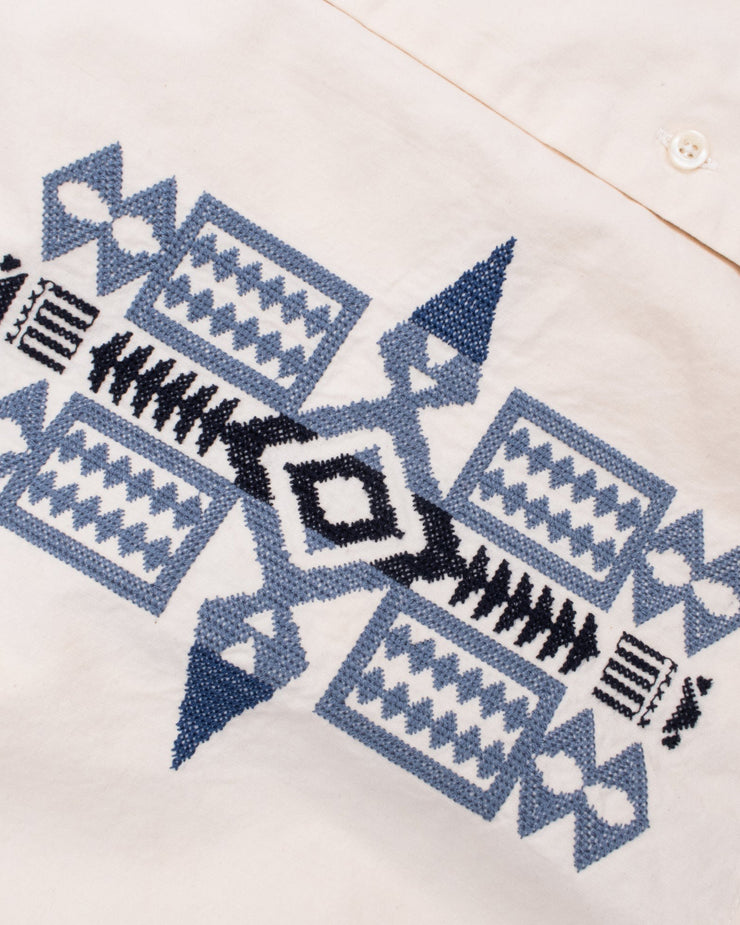 Pendleton Camp Collar Cotton-Linen Shirt - Bone / Fire Legend | Pendleton Shirts | JEANSTORE