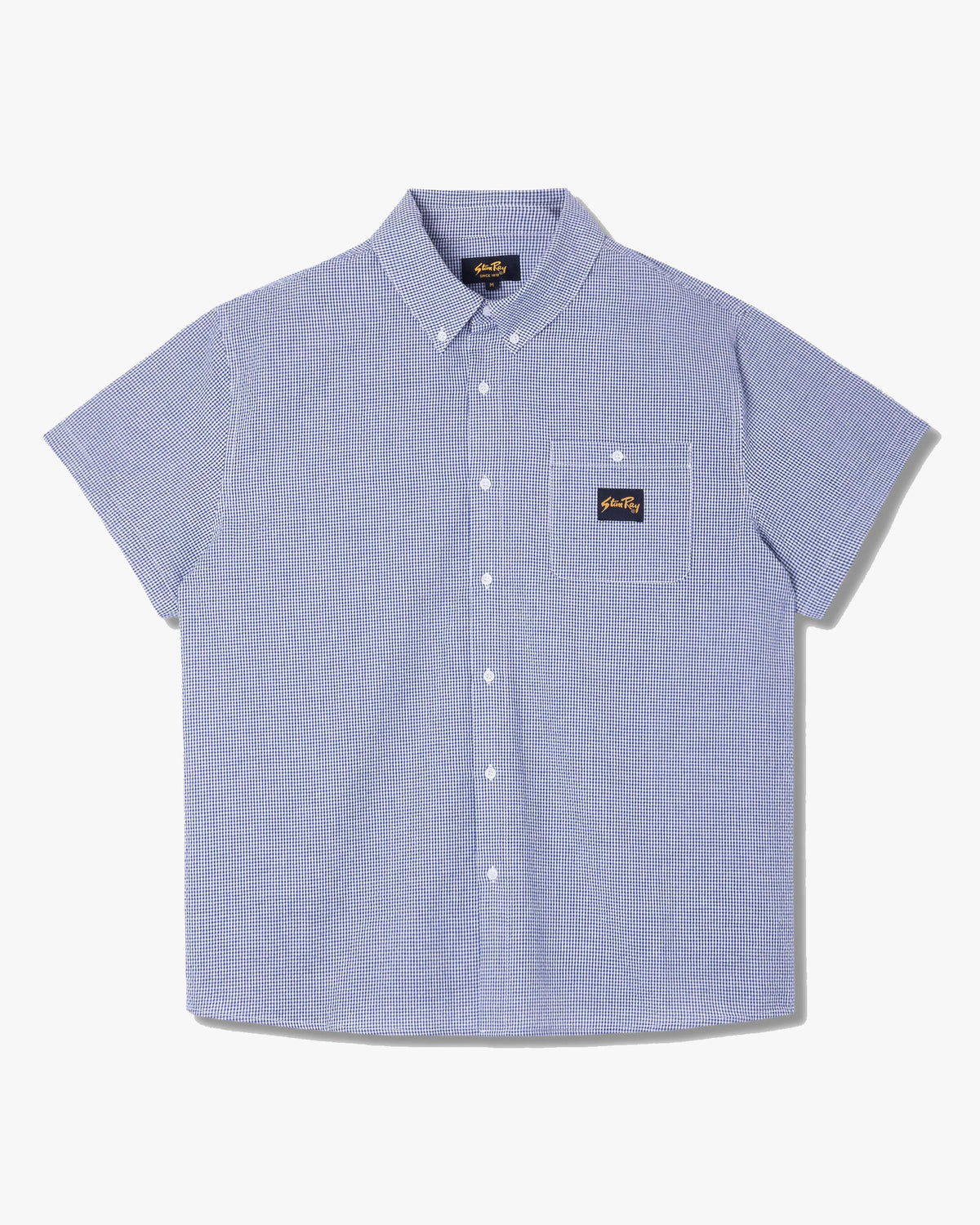 Stan Ray S/S Flannel Shirt - Blue Gingham