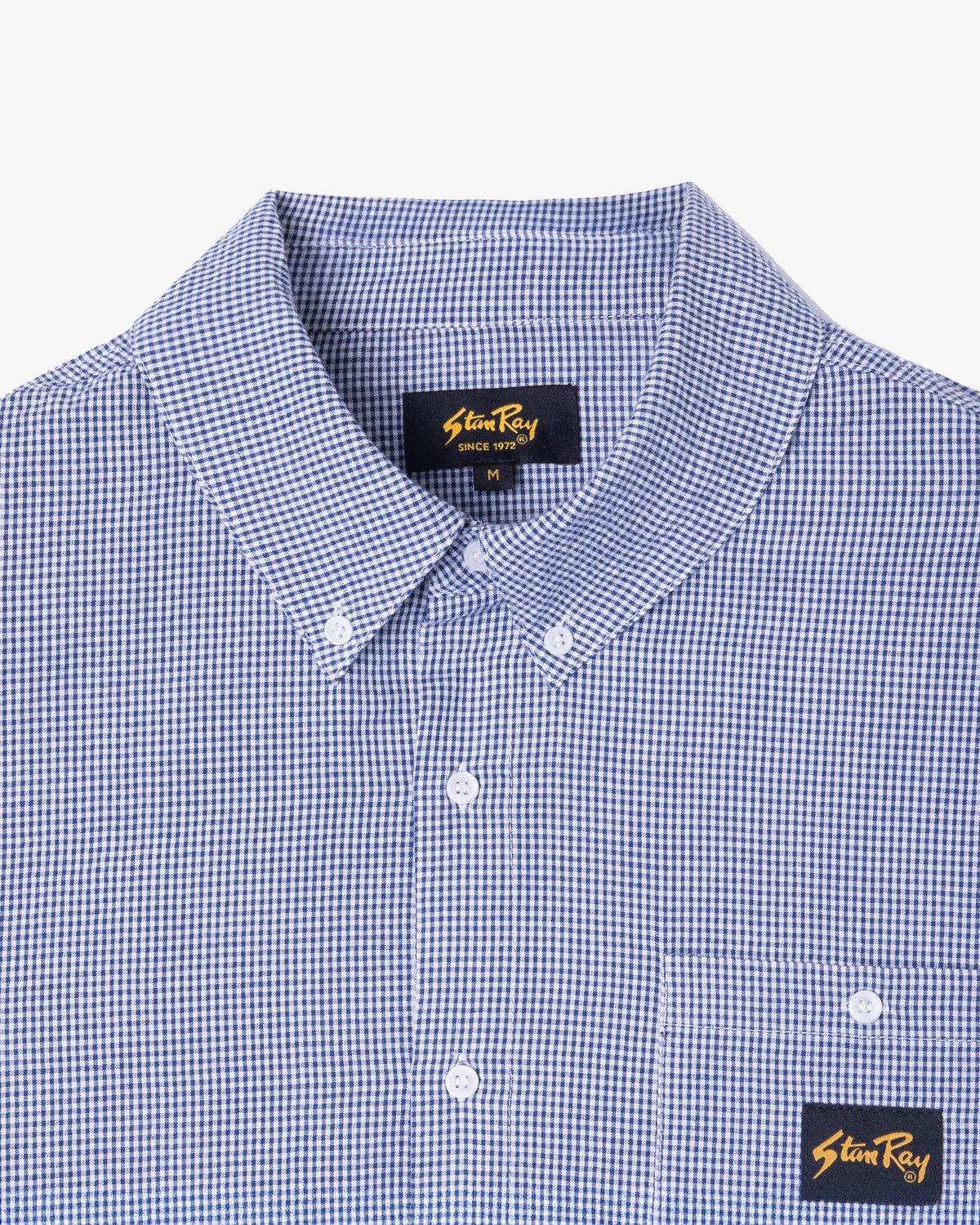 Stan Ray S/S Flannel Shirt - Blue Gingham