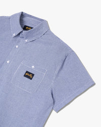 Stan Ray S/S Flannel Shirt - Blue Gingham