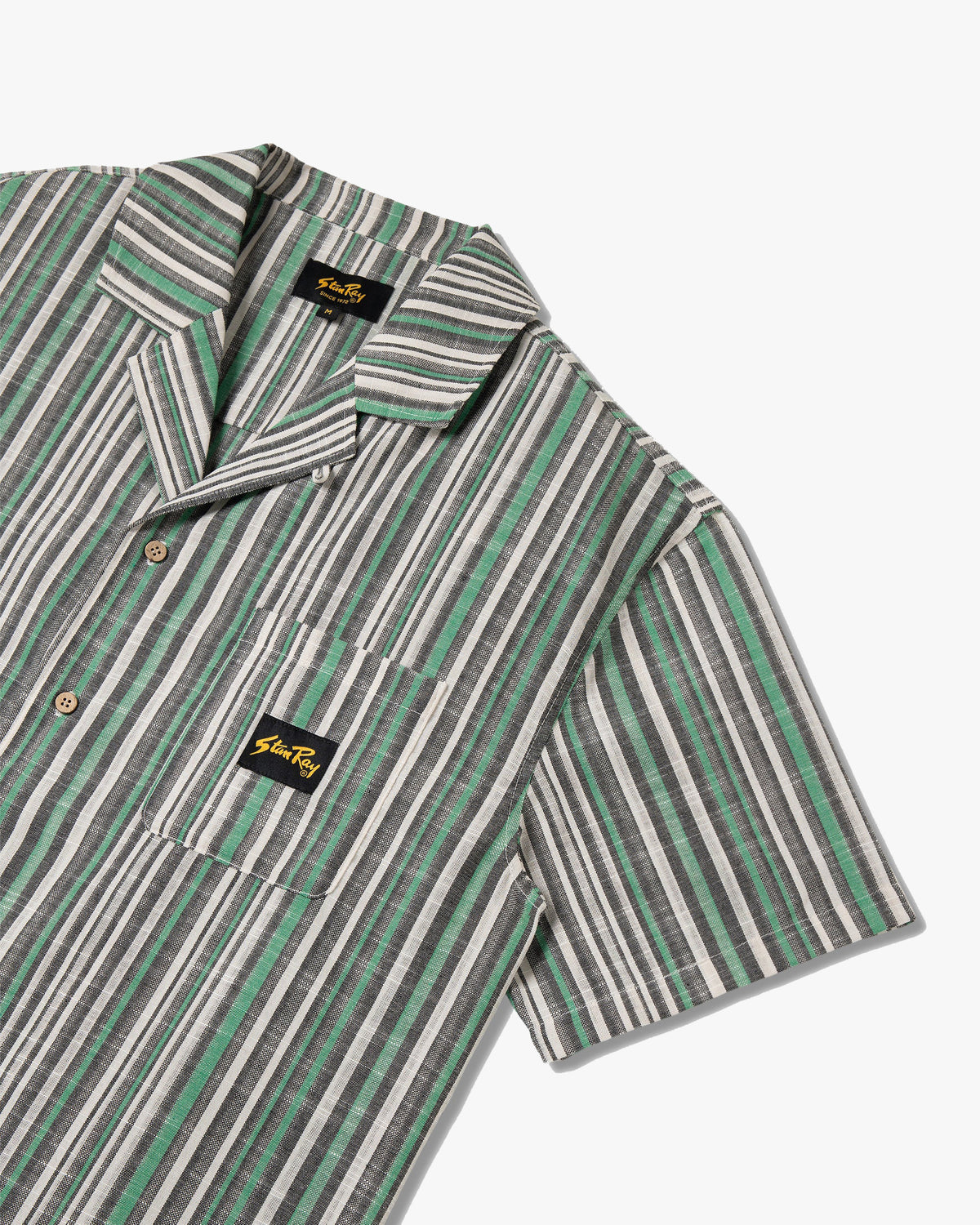 Stan Ray S/S Tour Shirt - Black / Green Stripe