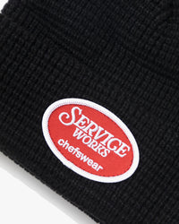 Service Works Waffle Patch Beanie - Black