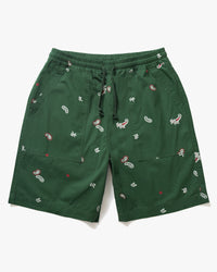 Service Works Paisley Chef Shorts - Forest
