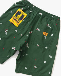 Service Works Paisley Chef Shorts - Forest