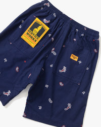 Service Works Paisley Chef Shorts - Royal