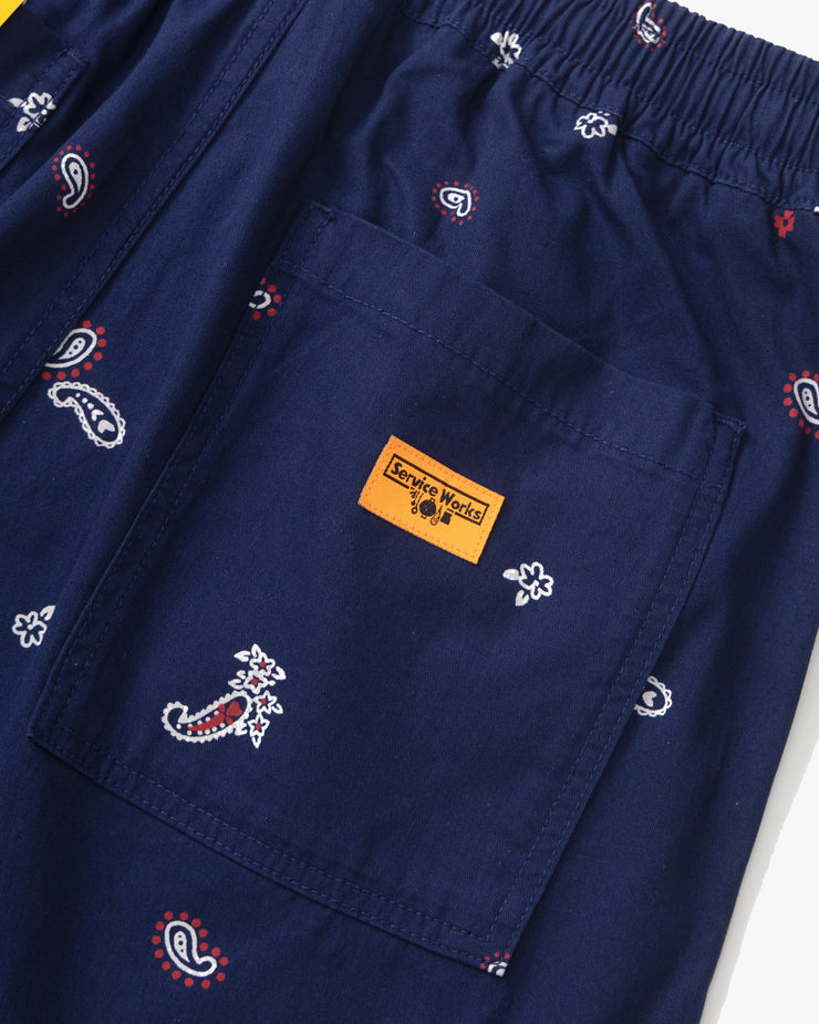 Service Works Paisley Chef Shorts - Royal