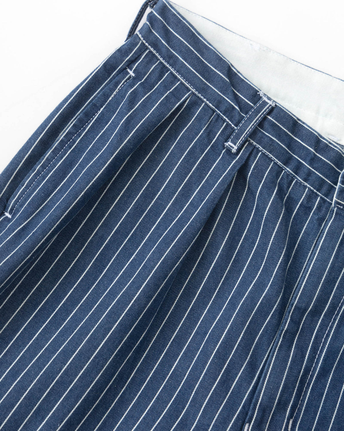 Service Works Pinstripe Denim Part Timer Shorts - Indigo