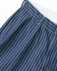 Service Works Pinstripe Denim Part Timer Shorts - Indigo