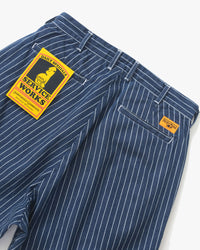Service Works Pinstripe Denim Part Timer Shorts - Indigo