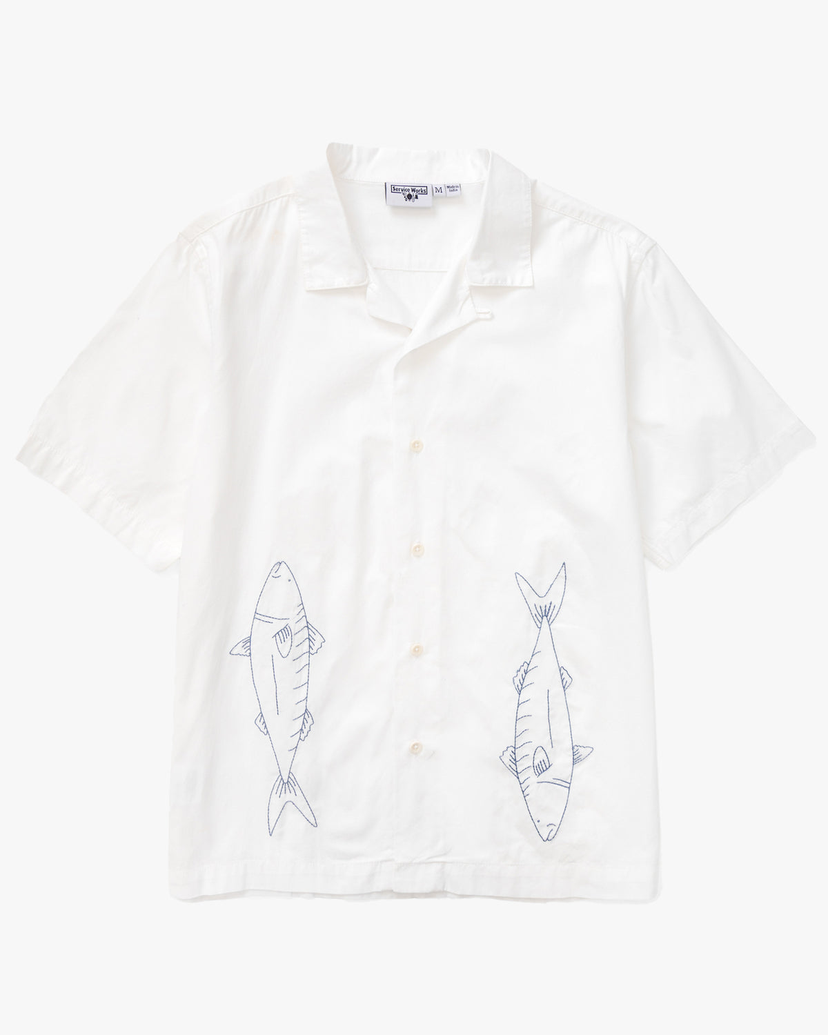 Service Works Mackerel Shirt - Off White | Service Works Shirts | JEANSTORE