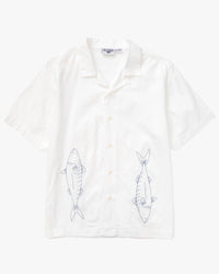 Service Works Mackerel Shirt - Off White | Service Works Shirts | JEANSTORE