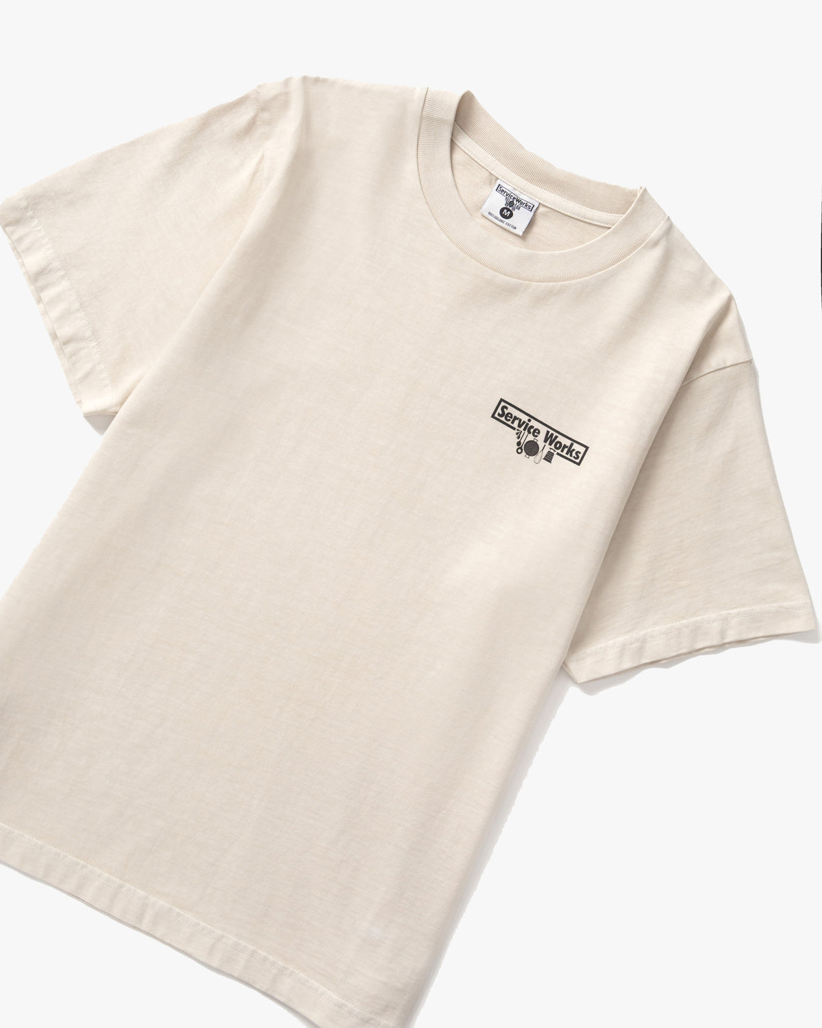 Service Works Pigment Dyed Trademark Tee - Natural | Service Works T Shirts | JEANSTORE