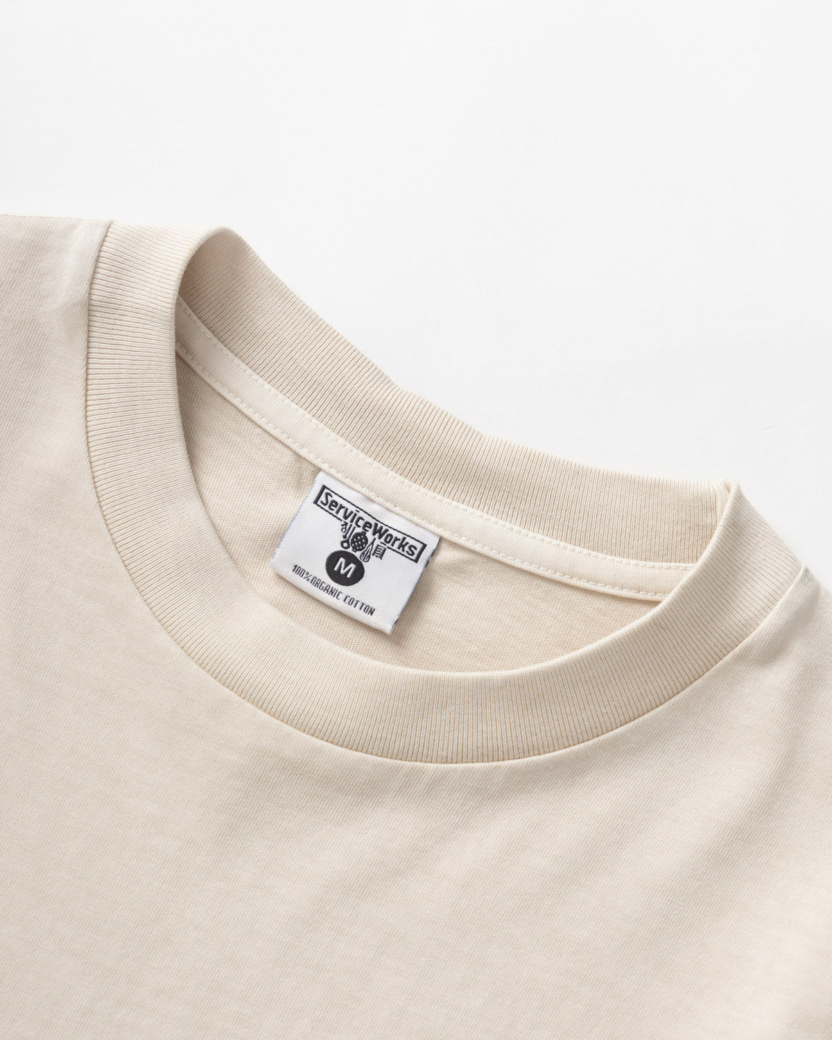 Service Works Pigment Dyed Trademark Tee - Natural | Service Works T Shirts | JEANSTORE