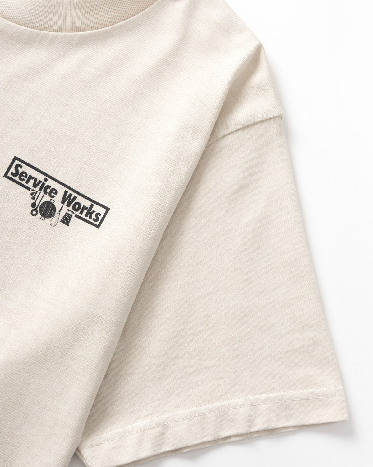 Service Works Pigment Dyed Trademark Tee - Natural | Service Works T Shirts | JEANSTORE