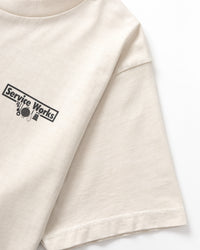 Service Works Pigment Dyed Trademark Tee - Natural | Service Works T Shirts | JEANSTORE