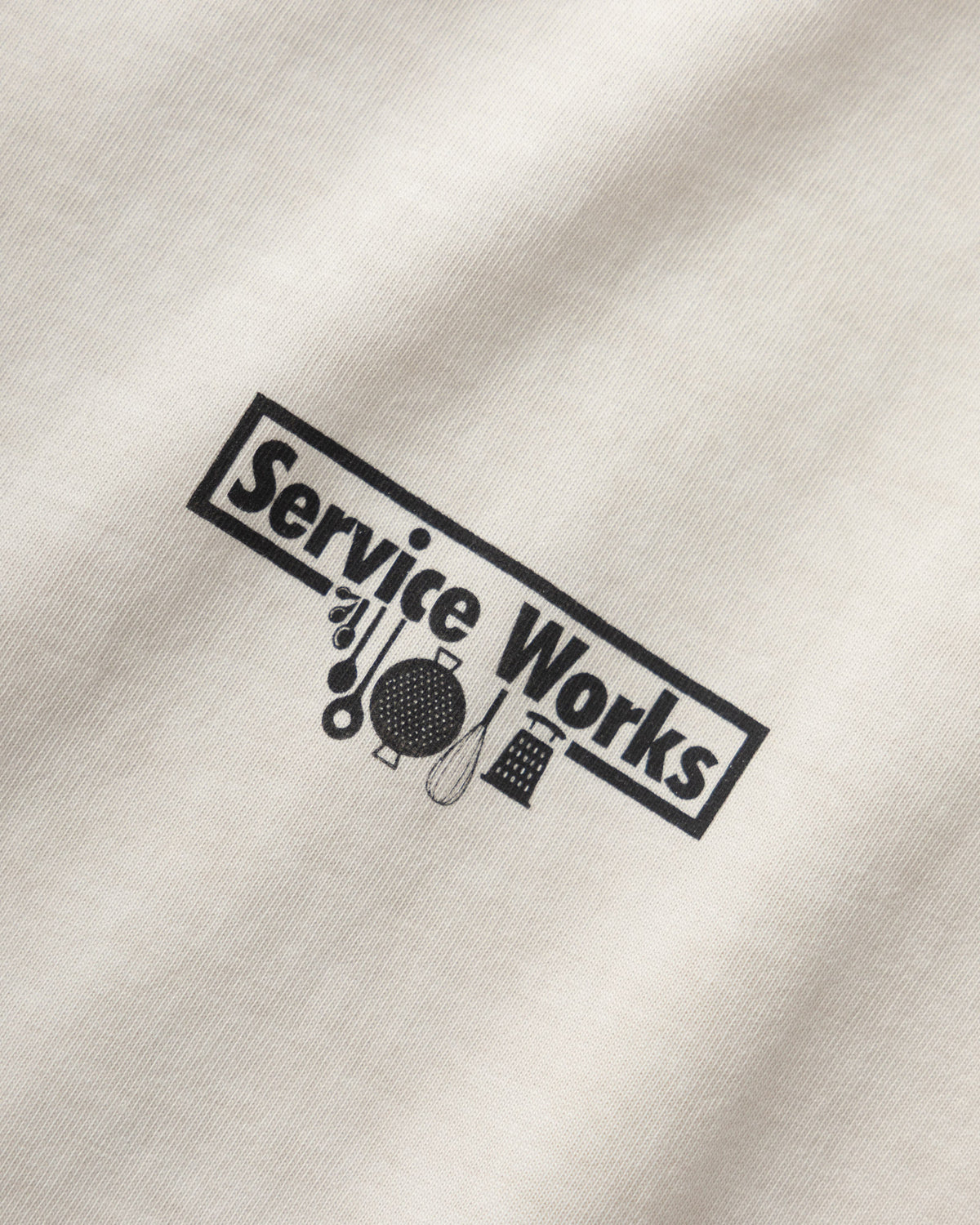 Service Works Pigment Dyed Trademark Tee - Natural | Service Works T Shirts | JEANSTORE