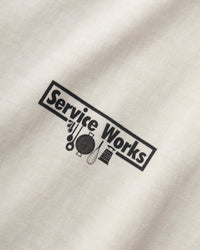 Service Works Pigment Dyed Trademark Tee - Natural | Service Works T Shirts | JEANSTORE