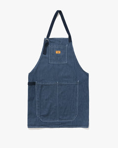 Service Works Pinstripe Denim Apron - Indigo