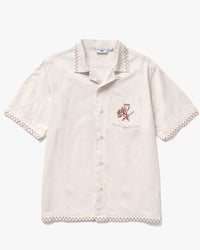 Service Works Border Shirt - Off White | Service Works Shirts | JEANSTORE