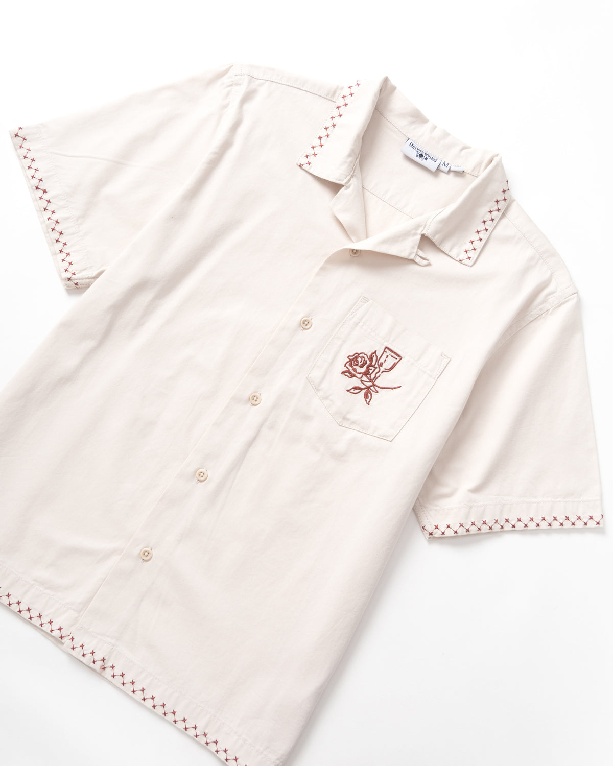 Service Works Border Shirt - Off White | Service Works Shirts | JEANSTORE
