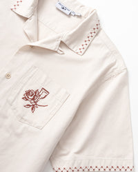 Service Works Border Shirt - Off White | Service Works Shirts | JEANSTORE
