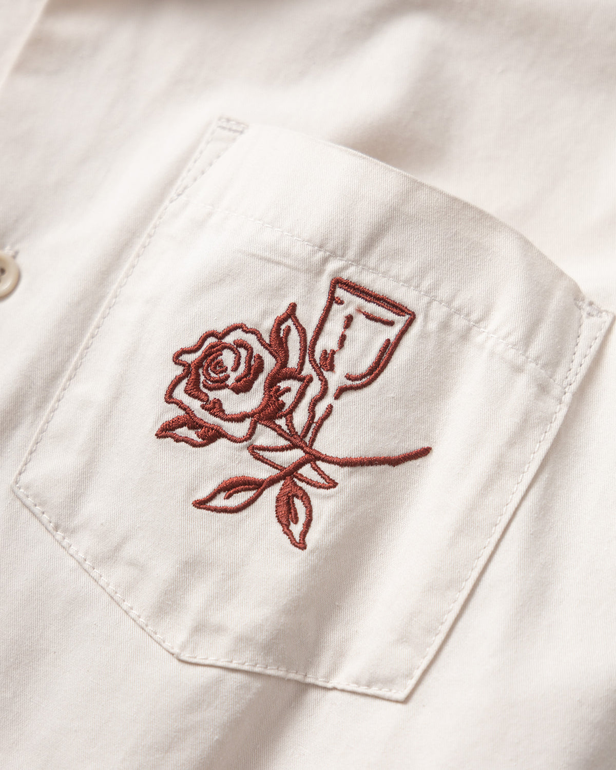 Service Works Border Shirt - Off White | Service Works Shirts | JEANSTORE