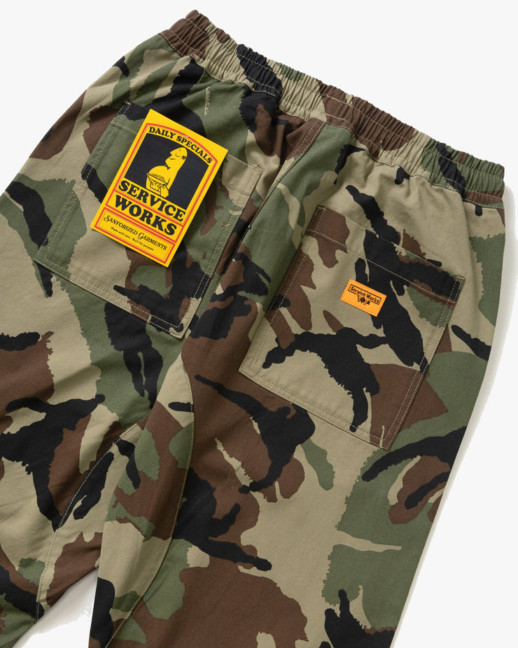 Service Works Camo Chef Pant - Woodland Camo