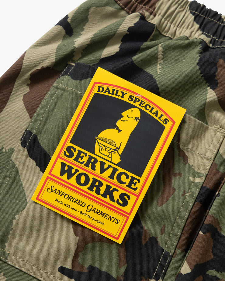 Service Works Camo Chef Pant - Woodland Camo