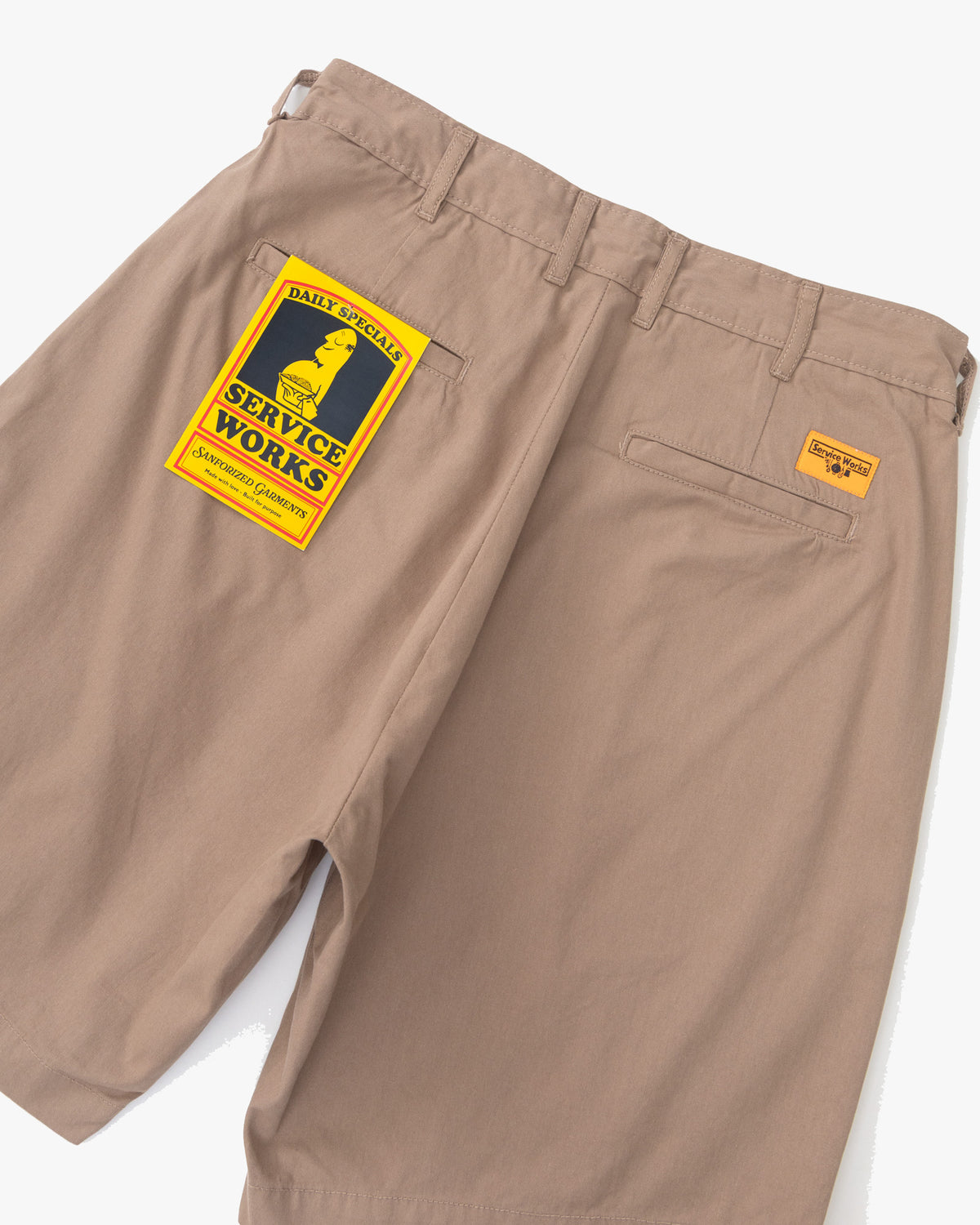 Service Works Twill Part Timer Shorts - Mushroom