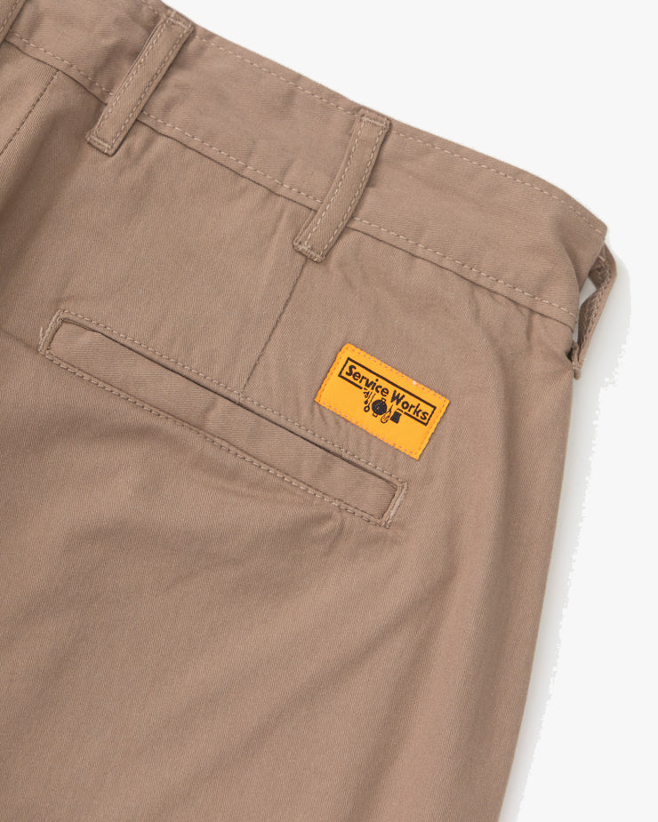 Service Works Twill Part Timer Shorts - Mushroom