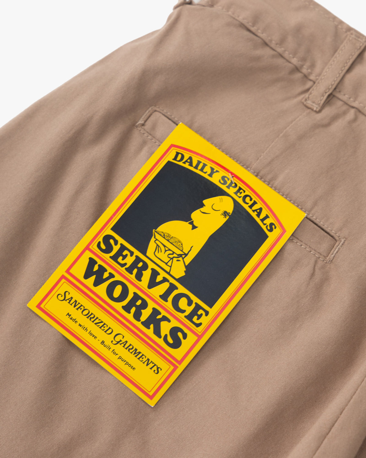 Service Works Twill Part Timer Shorts - Mushroom